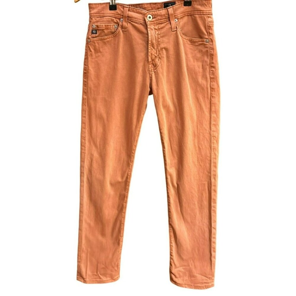 Adriano Goldschmied Men's The Dylan Slim Skinny Fit Orange Jeans 29 x 34 READ